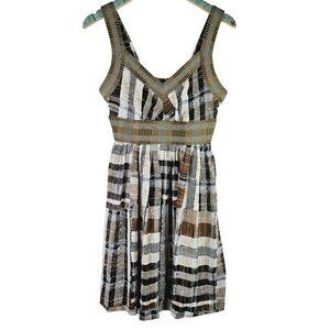 Plenty by Tracy Reese Anthropologie Multi Texture 100% Silk Sleeveless Dress, 4